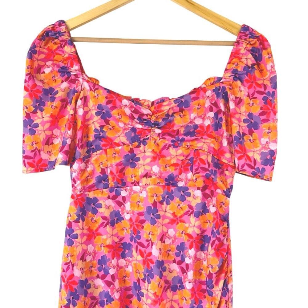 FORE Rio Midi Sheath Dress In Pink Multi Floral Womens Size S *EUC - Picture 6 of 12